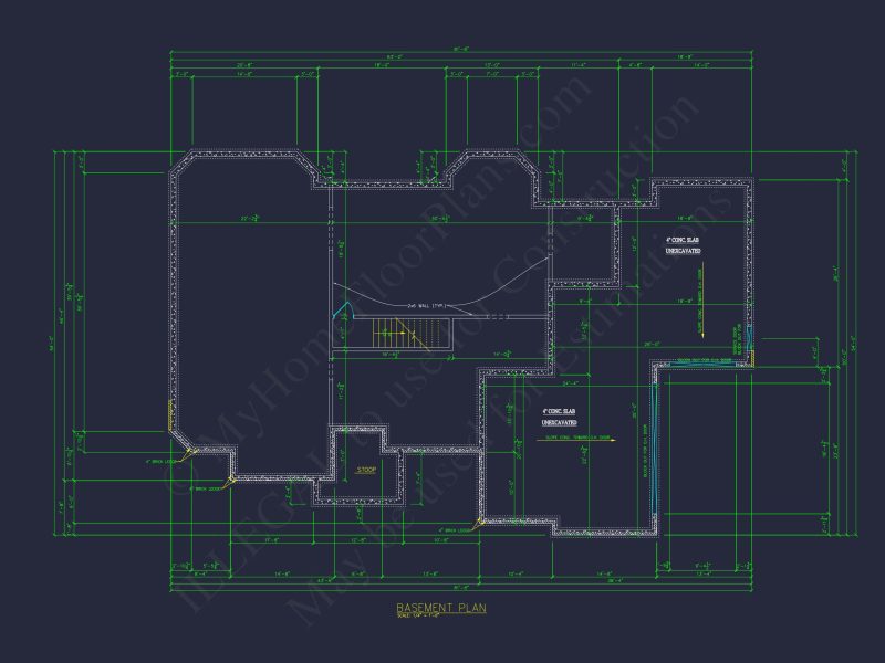 Elegant house Plan with 2-Story Design and Detailed CAD Blueprint