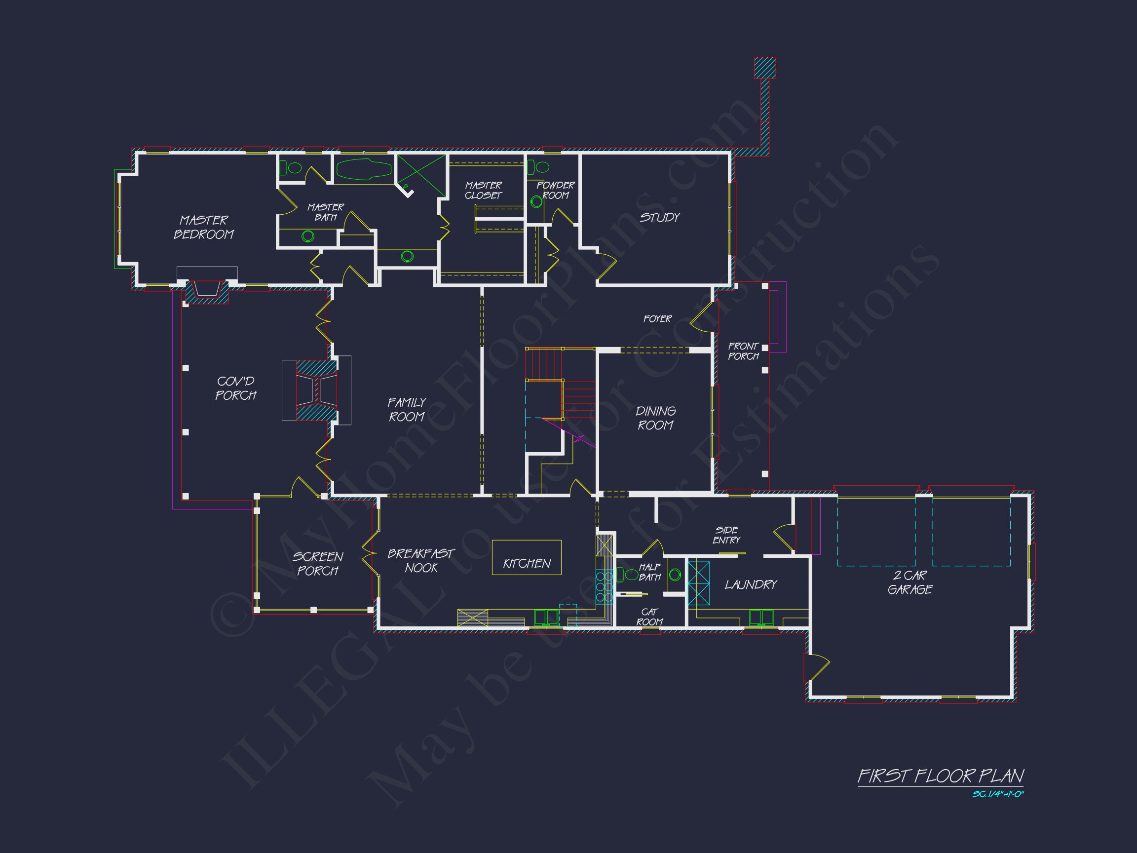 Elegant house Plan with 2-Story Design,CAD Architecture & Features
