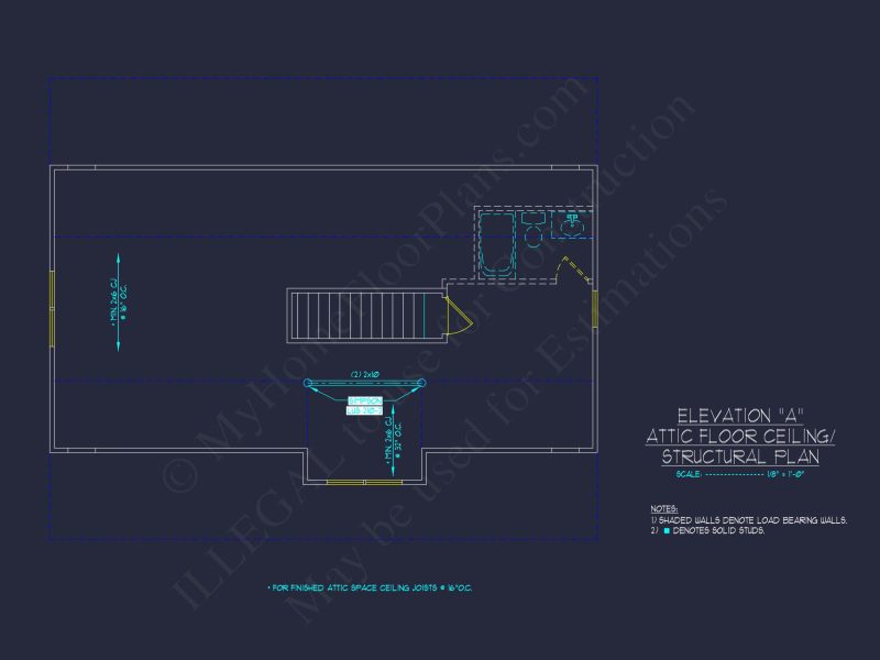 Elegant house Plan with 2-Story Floor Plan and CAD Designs