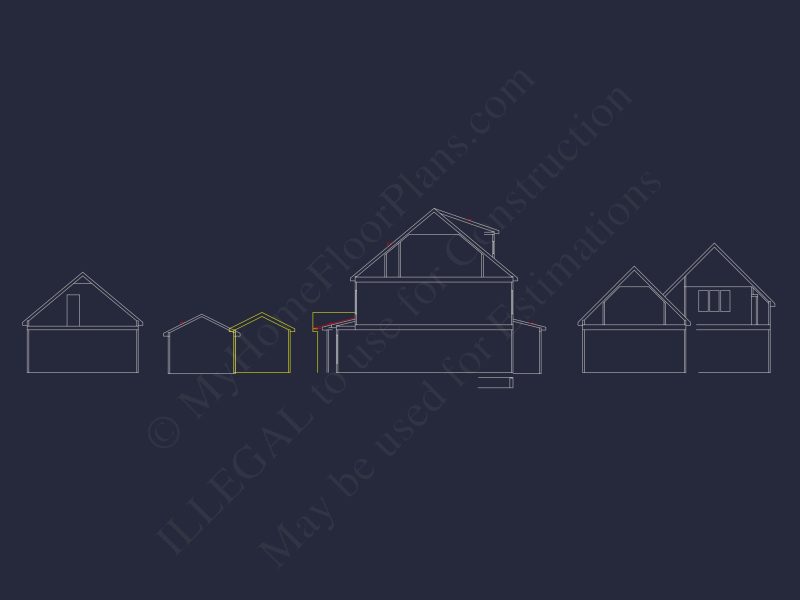 Elegant house Plan with 2-Story Floor Plan and CAD Designs
