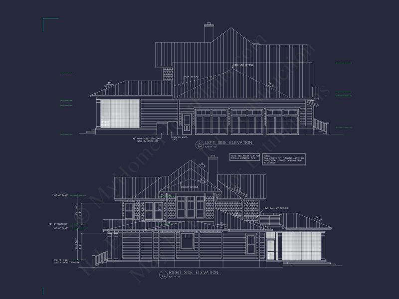 Elegant house Plan with 2-Story Floor Plan and Coastal Designs