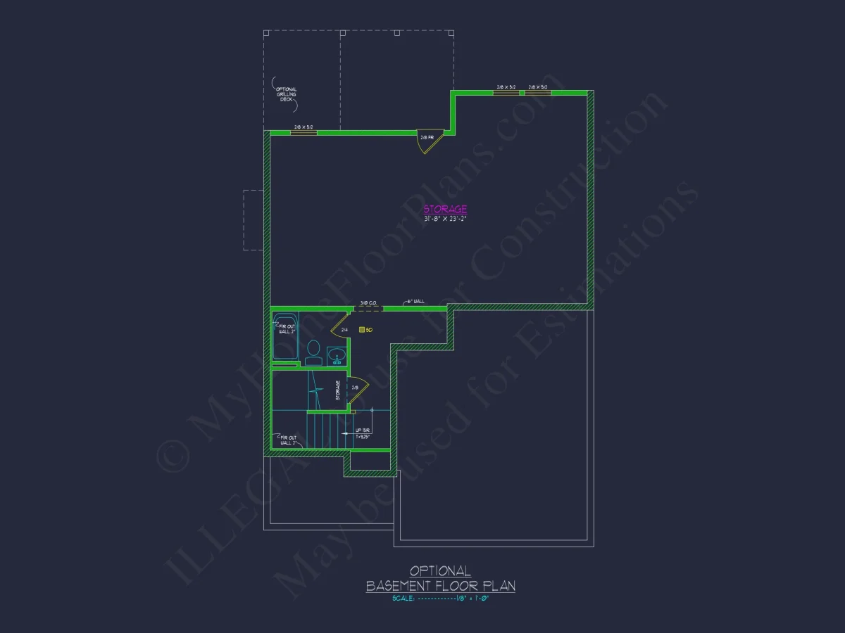 Elegant house Plan with 2-Story Floor Plan, CAD Designs & Blueprint