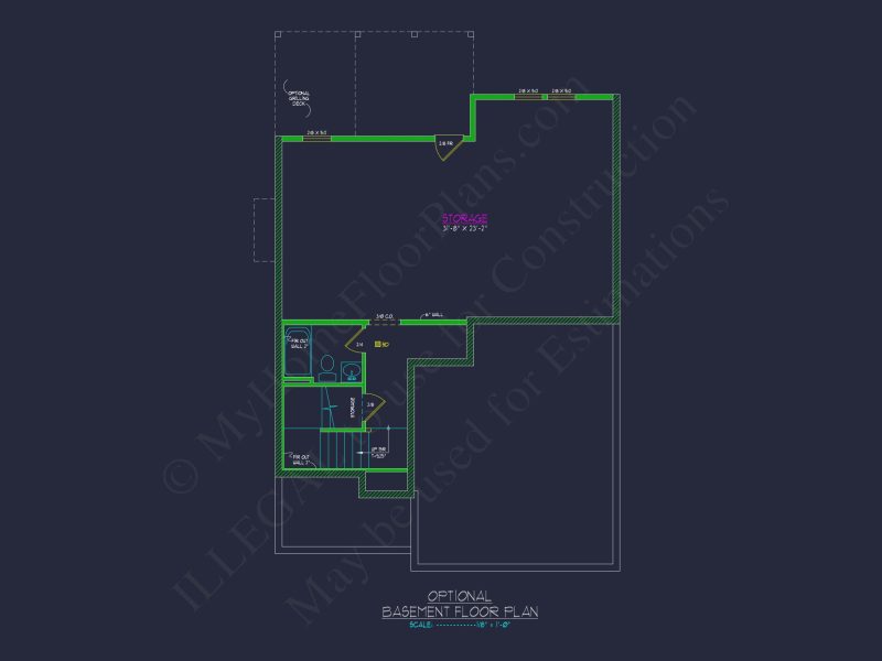 Elegant house Plan with 2-Story Floor Plan, CAD Designs & Blueprint