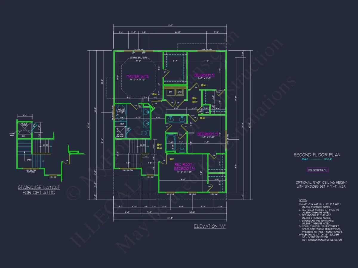 Elegant house Plan with 2-Story Floor Plan, CAD Designs & Blueprint
