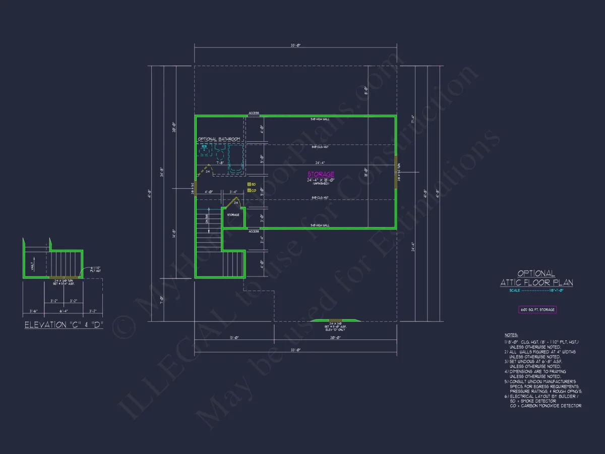Elegant house Plan with 2-Story Floor Plan, CAD Designs & Blueprint
