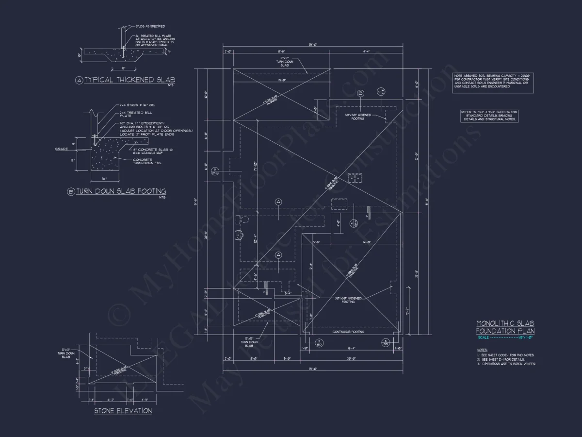 Elegant house Plan with 2-Story Floor Plan, CAD Designs & Blueprint