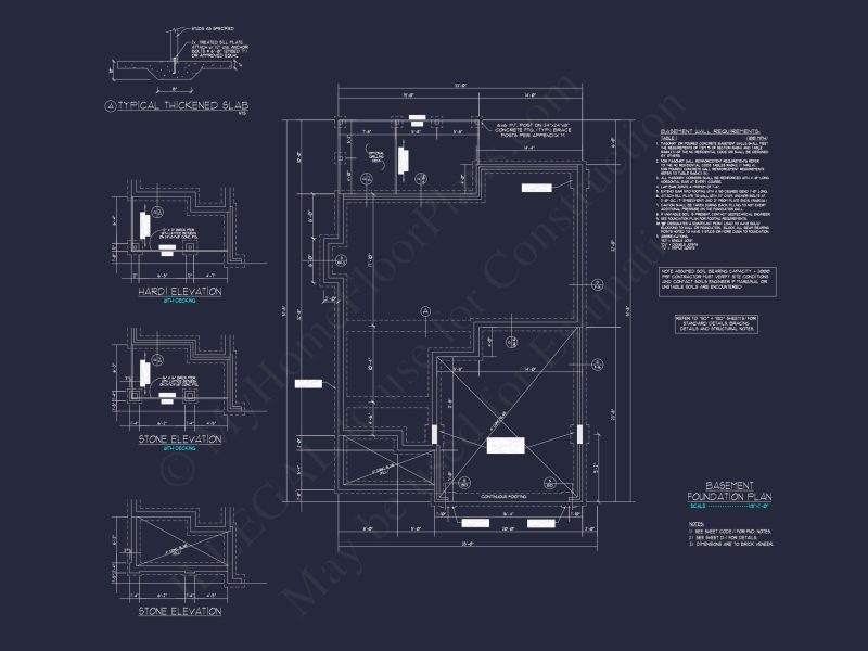 Elegant house Plan with 2-Story Floor Plan, CAD Designs & Blueprint