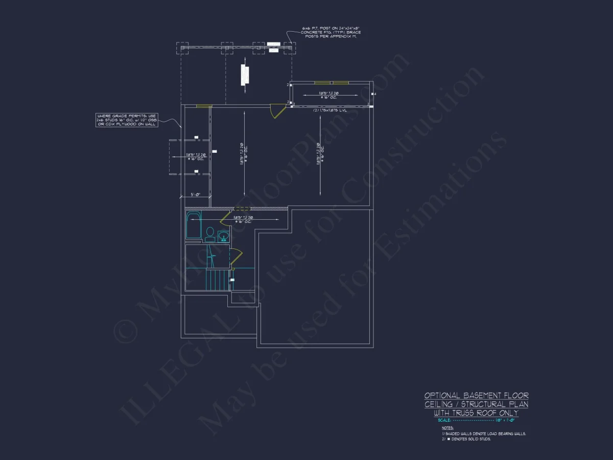 Elegant house Plan with 2-Story Floor Plan, CAD Designs & Blueprint