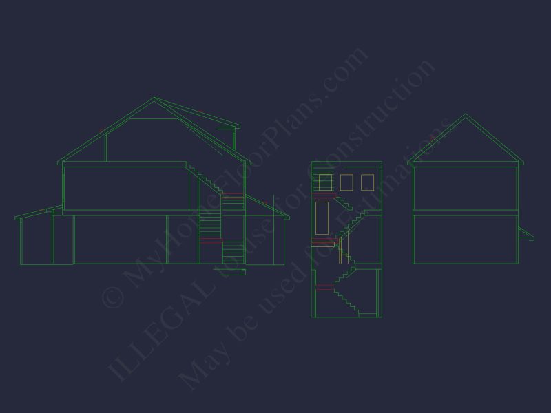 Elegant house Plan with 2-Story Floor Plan, CAD Designs & Blueprint