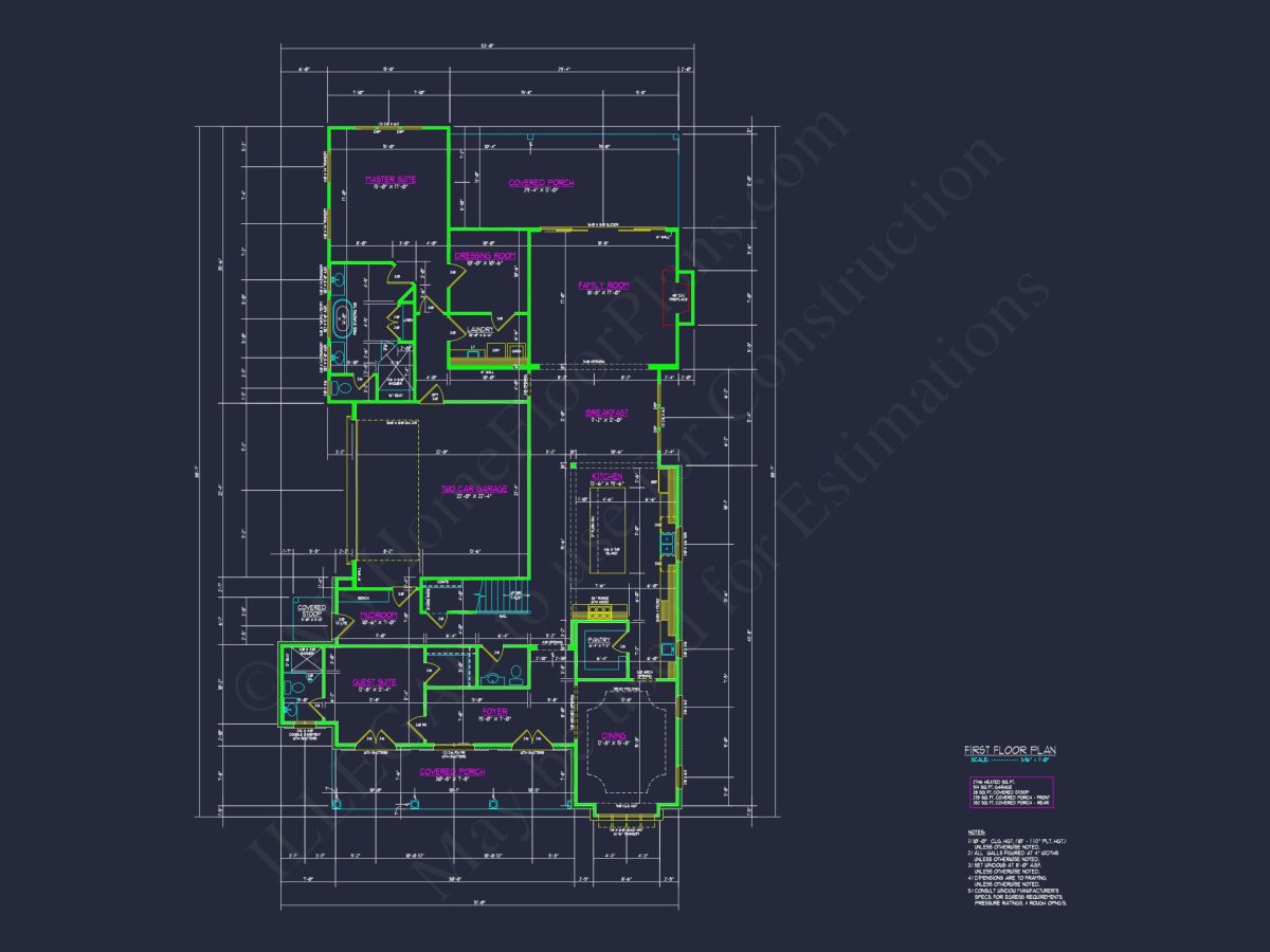 Elegant house Plan with 2 Story Floor Plans