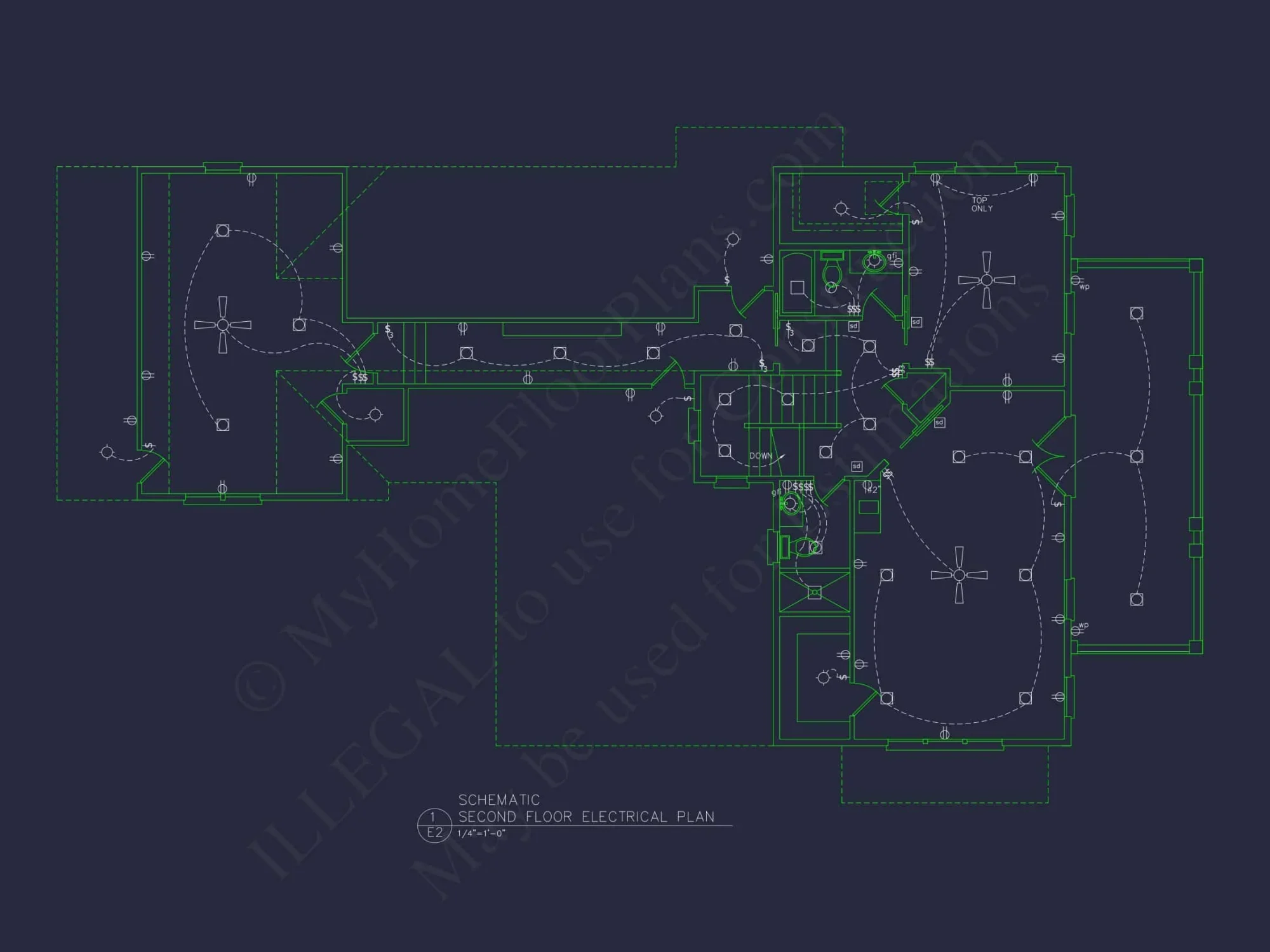 Elegant house Plan with 2 Story Floors, CAD Designs & Blueprints