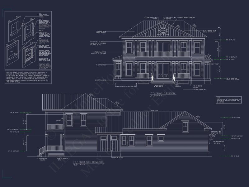 Elegant house Plan with 2 Story Floors, CAD Designs & Blueprints