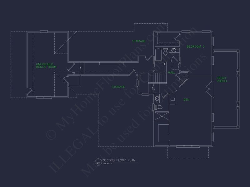 Elegant house Plan with 2 Story Floors, CAD Designs & Blueprints