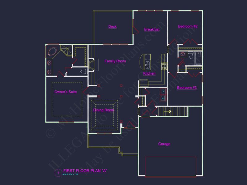 Elegant house Plan with 3 Bedrooms