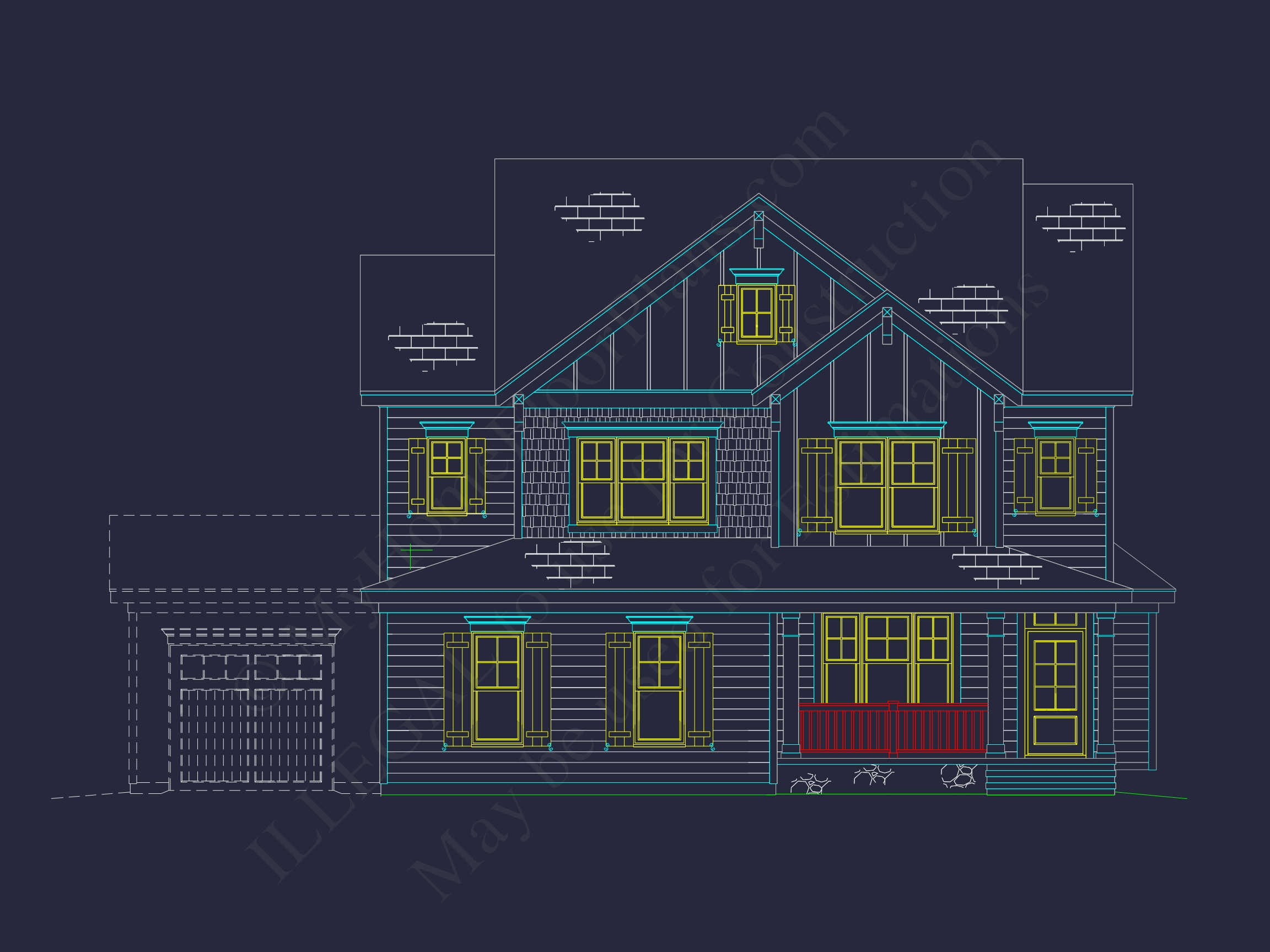 Elegant Home Plan with 3 Floors,Blueprint & CAD Design