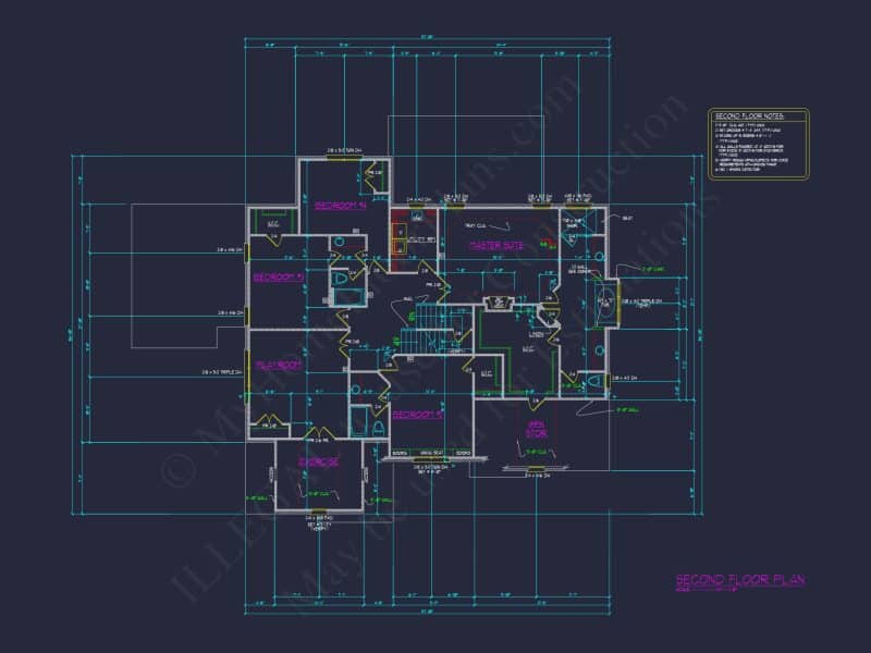 Elegant house Plan with 3 Floors, CAD Blueprints & Design