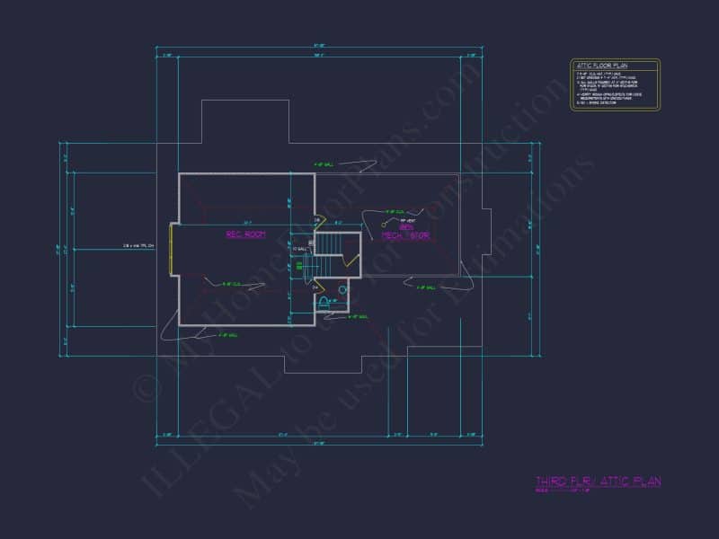 Elegant house Plan with 3 Floors, CAD Blueprints & Design