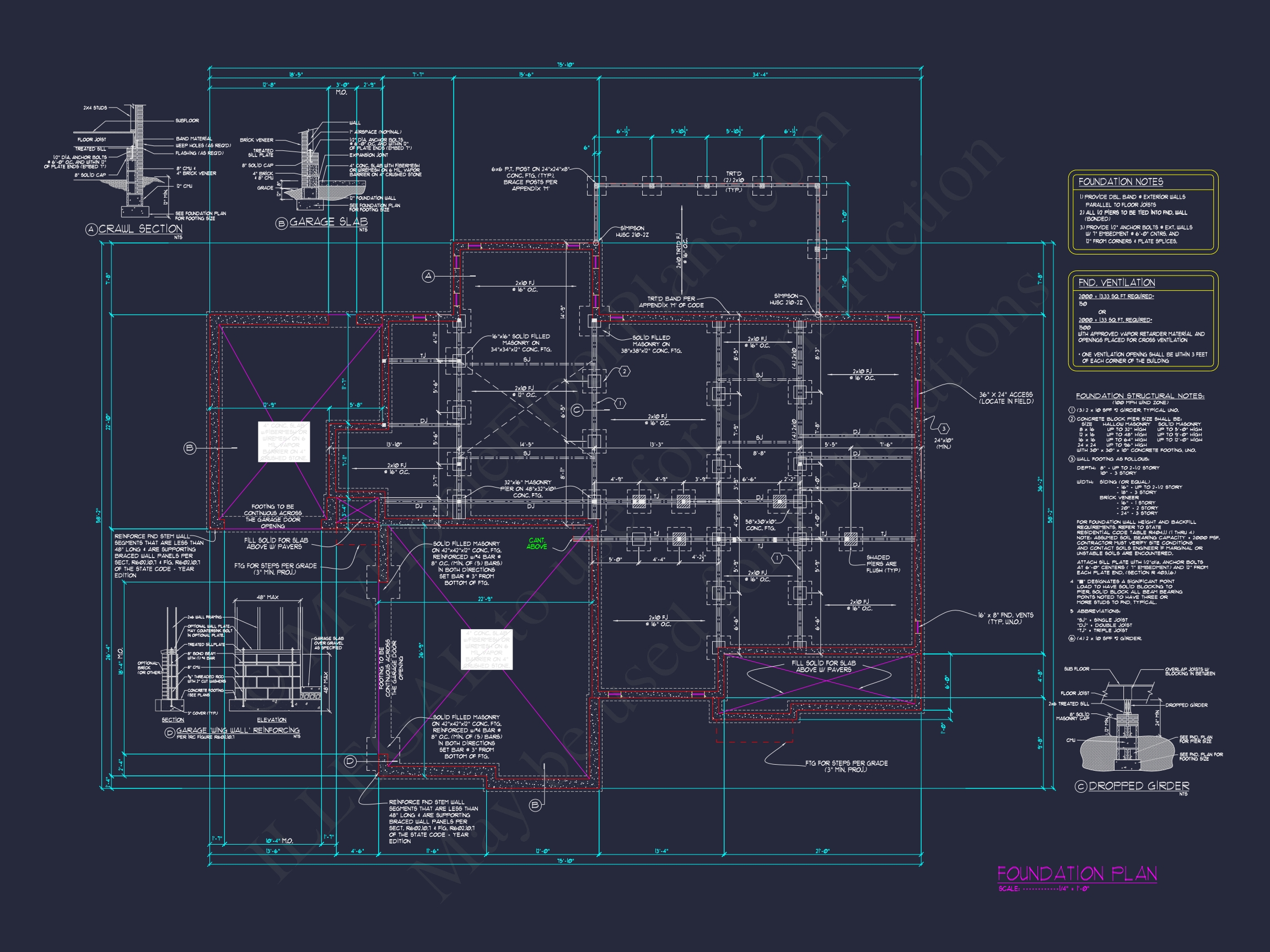 Elegant Home Plan with 3 Floors,CAD Blueprints & Design