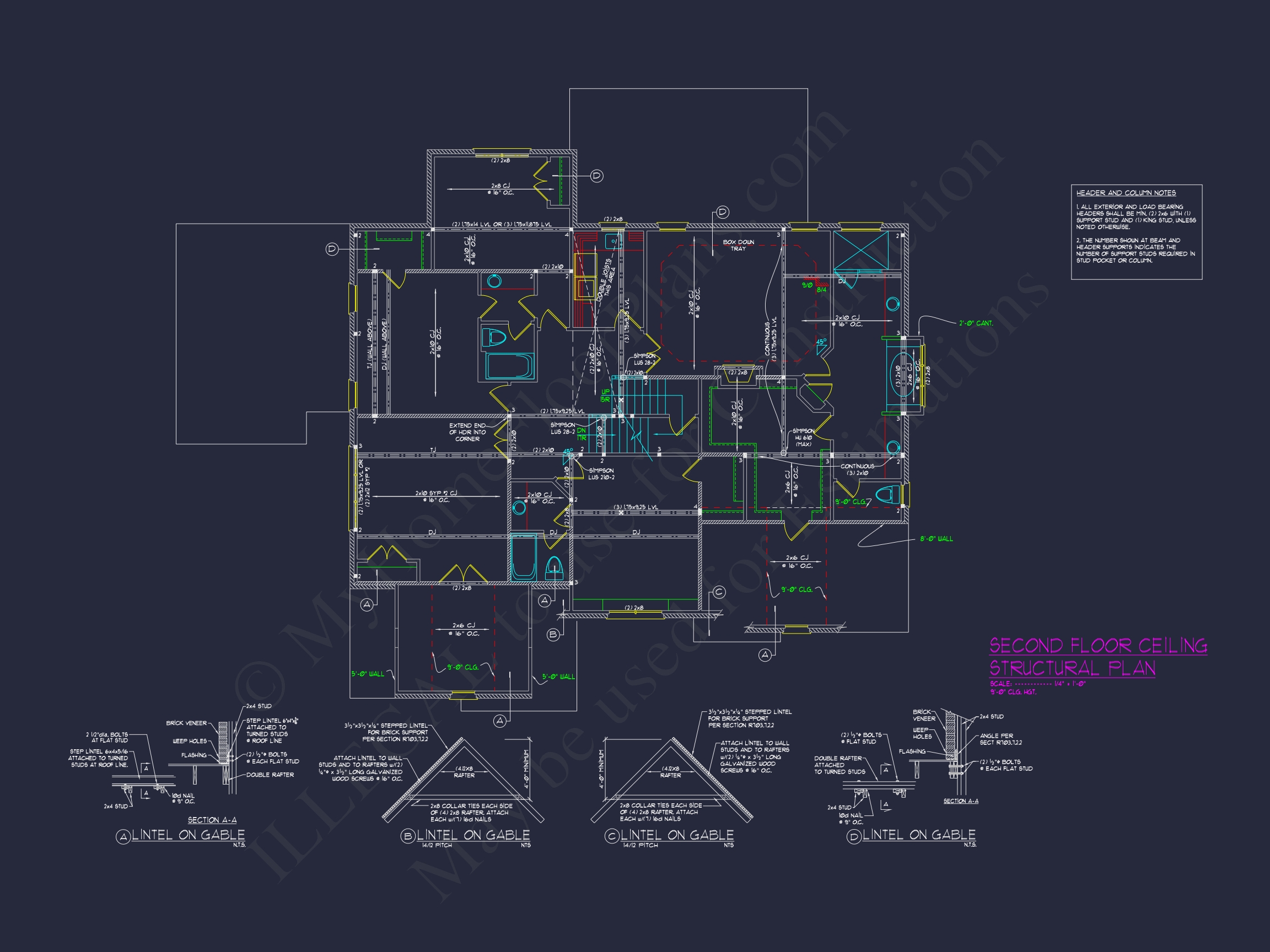 Elegant Home Plan with 3 Floors,CAD Blueprints & Design