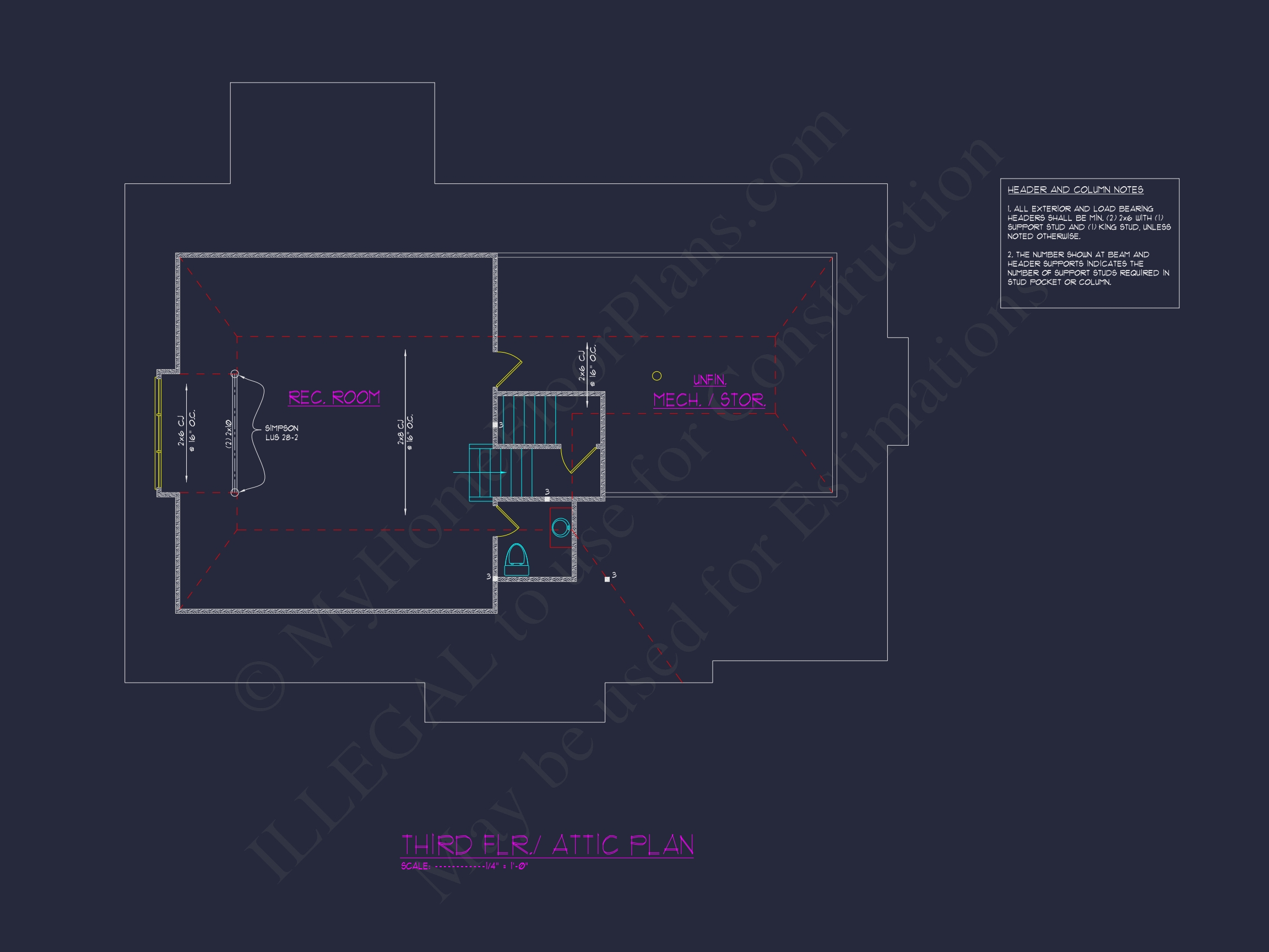 Elegant Home Plan with 3 Floors,CAD Blueprints & Design