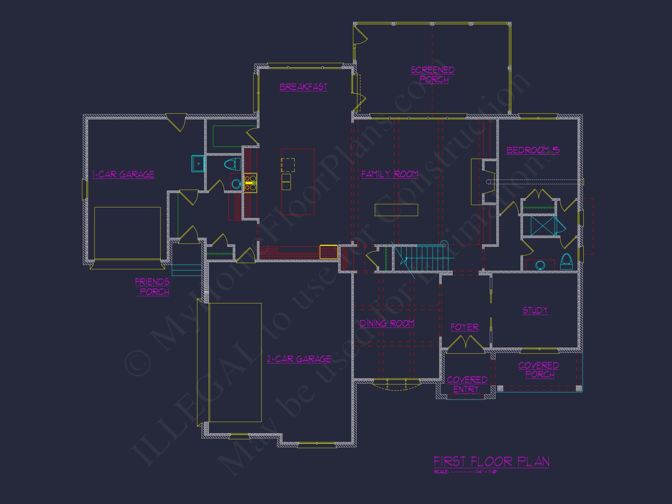 Elegant Home Plan with 3 Floors,CAD Blueprints & Design