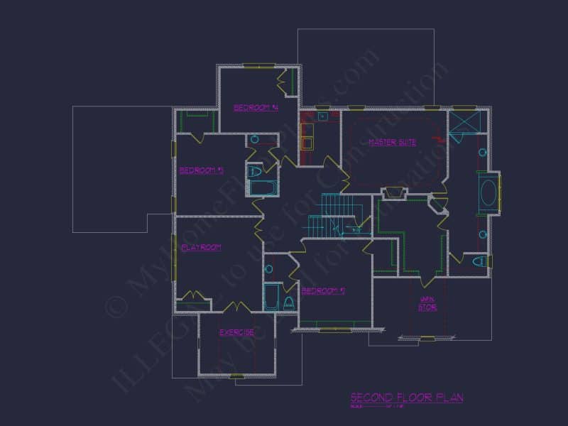 Elegant house Plan with 3 Floors, CAD Blueprints & Design