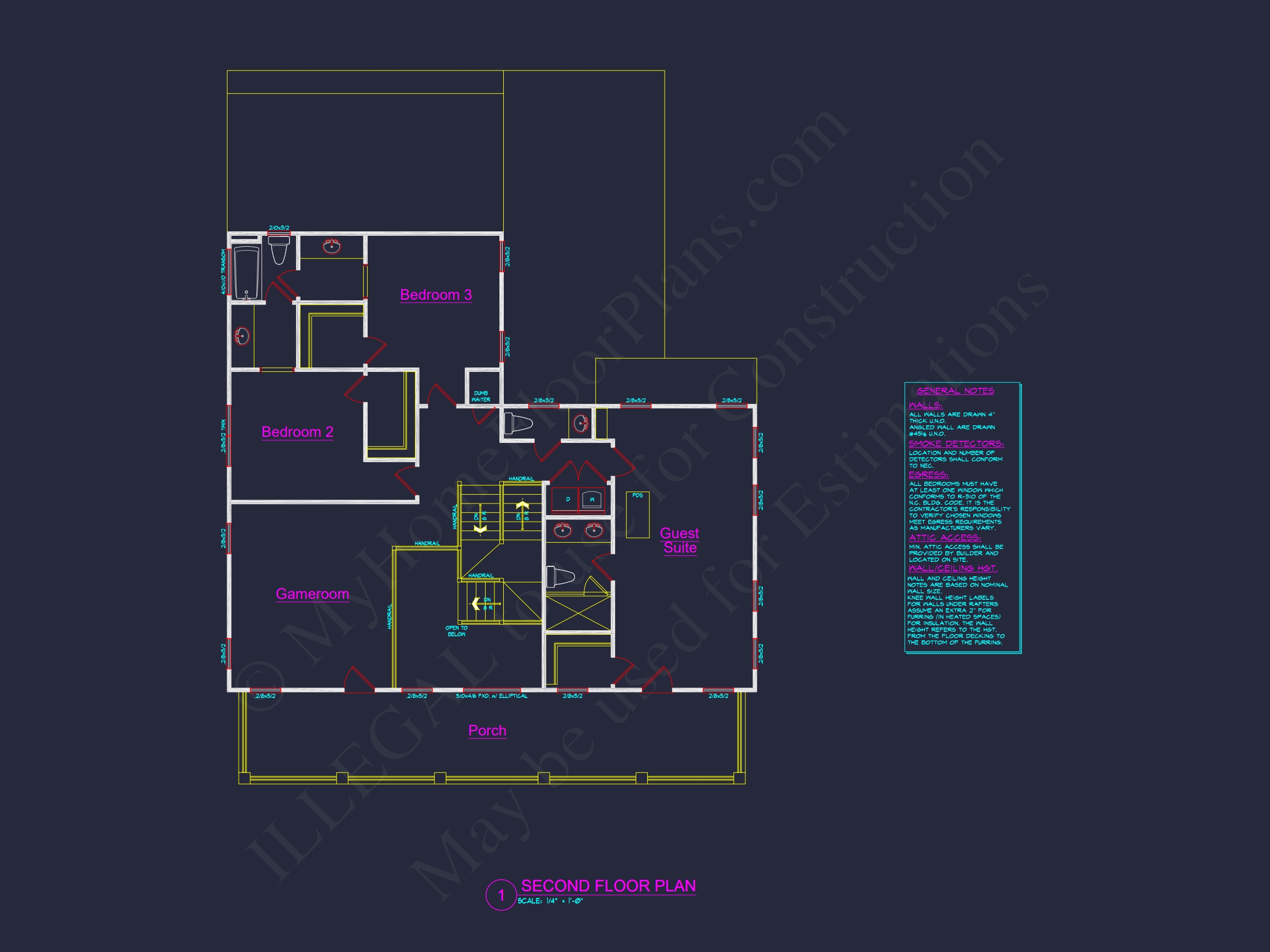 Elegant Home Plan with 3 Floors,CAD Designs,and 5 Bedrooms