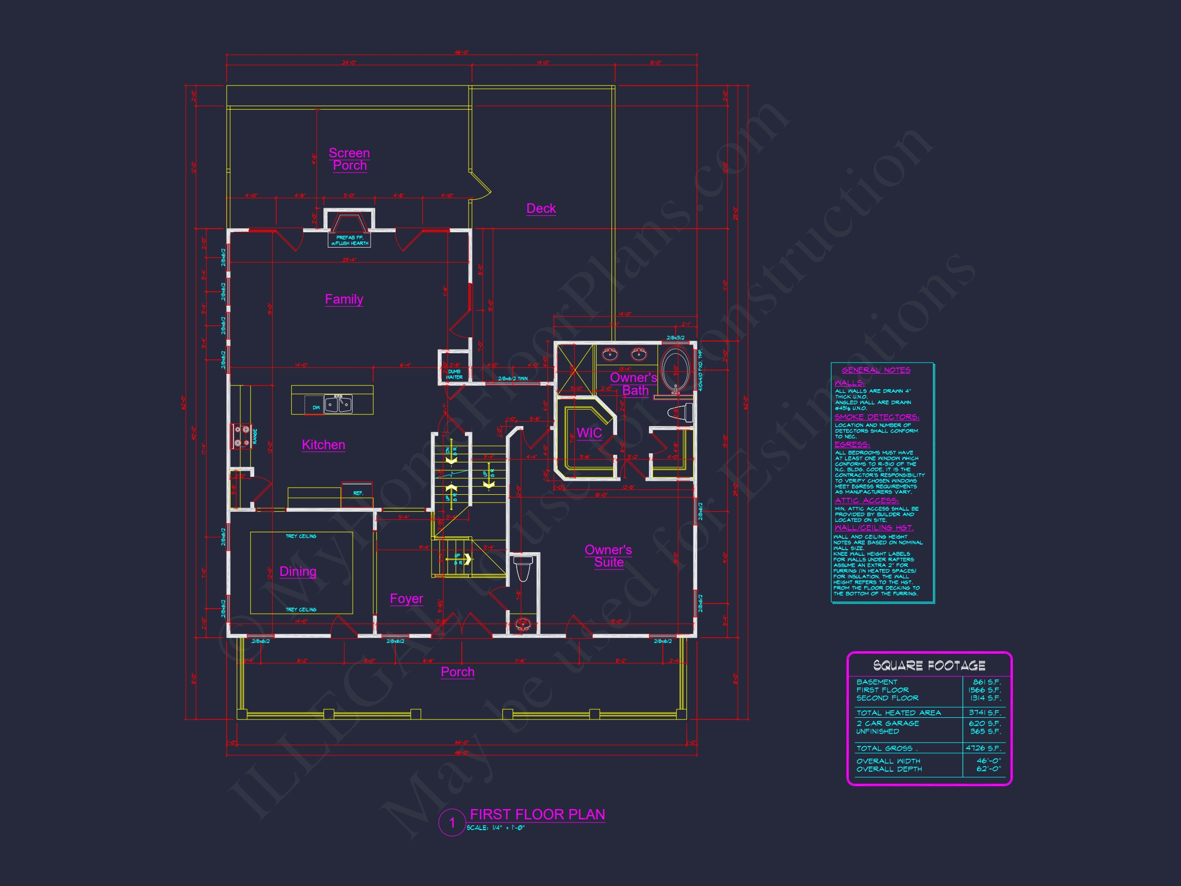 Elegant Home Plan with 3 Floors,CAD Designs,and 5 Bedrooms