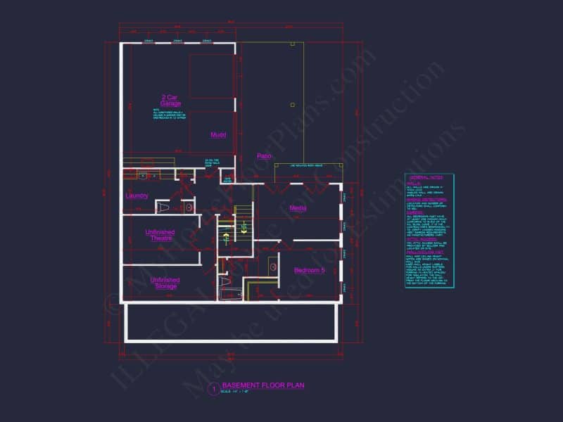 Elegant house Plan with 3 Floors, CAD Designs, and 5 Bedrooms