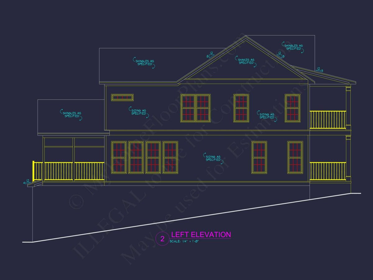 Elegant house Plan with 3 Floors, CAD Designs, and 5 Bedrooms