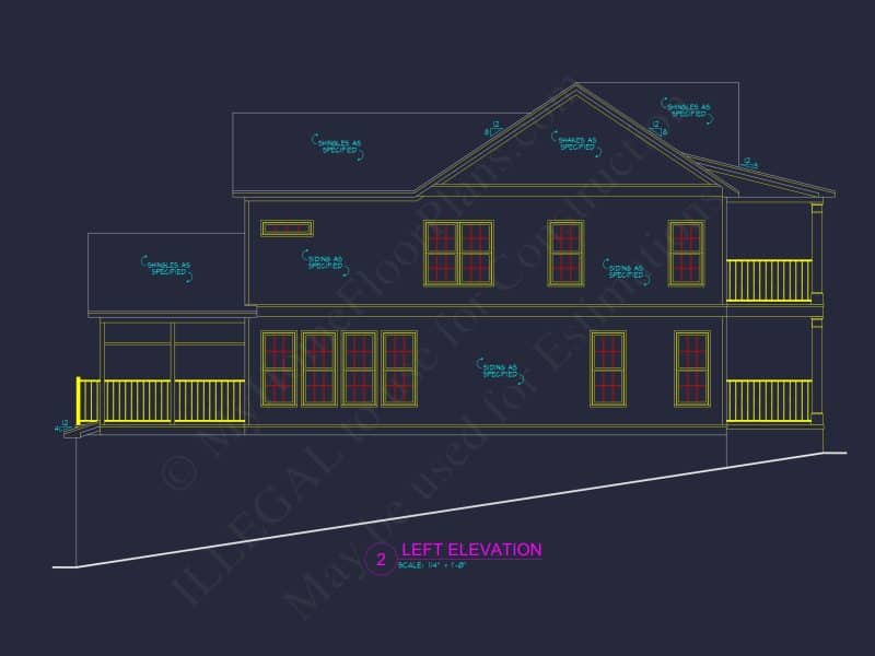 Elegant house Plan with 3 Floors, CAD Designs, and 5 Bedrooms