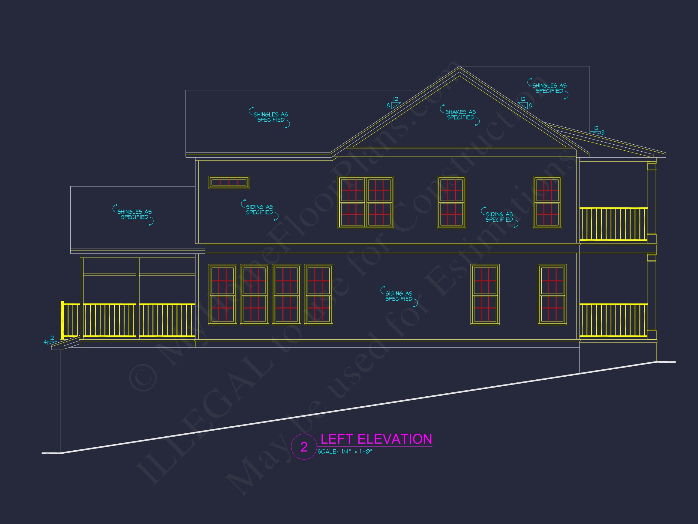 Elegant Home Plan with 3 Floors,CAD Designs,and 5 Bedrooms