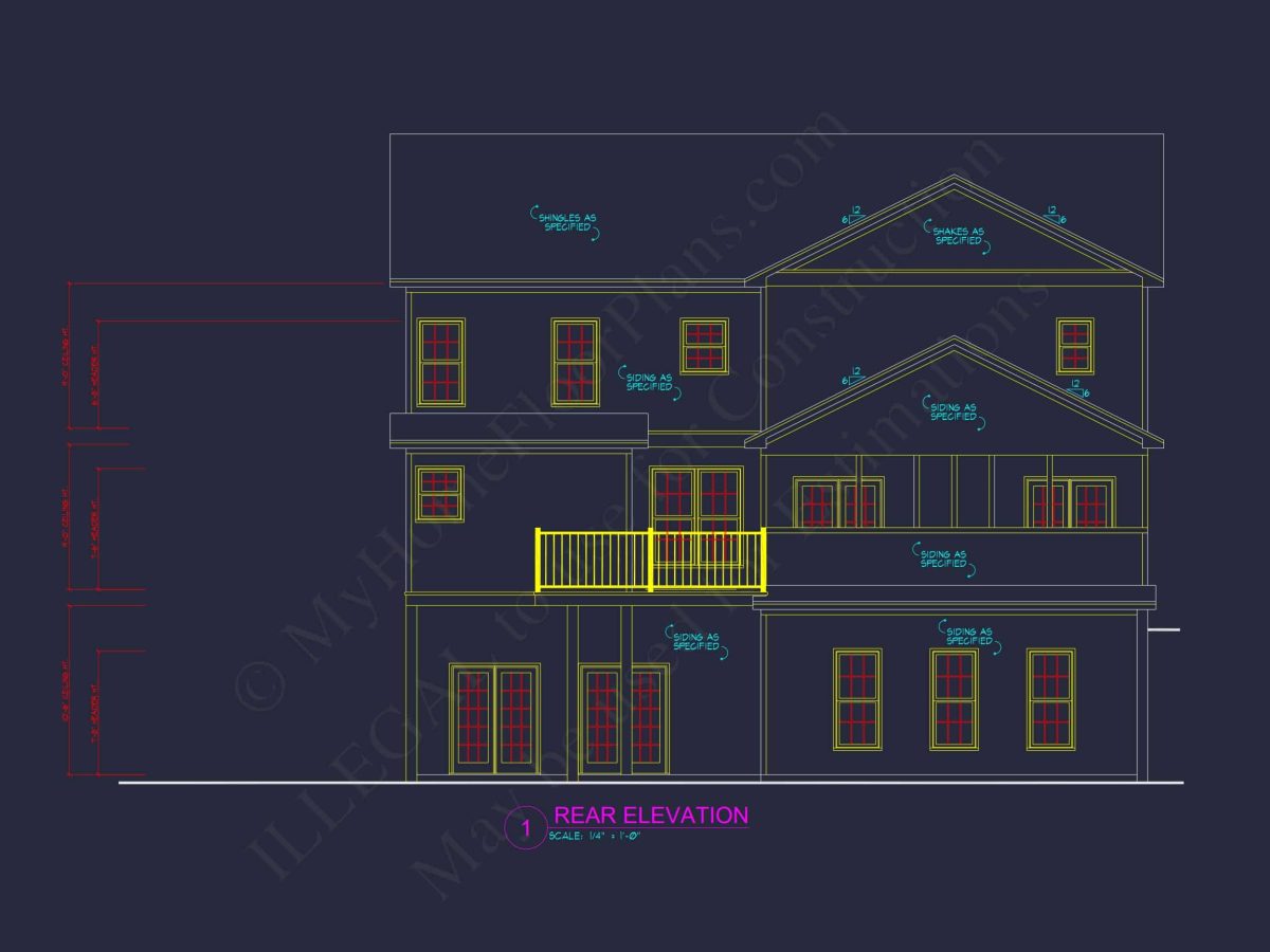 Elegant house Plan with 3 Floors, CAD Designs, and 5 Bedrooms
