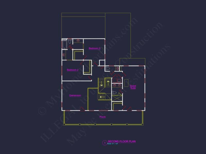 Elegant house Plan with 3 Floors, CAD Designs, and 5 Bedrooms
