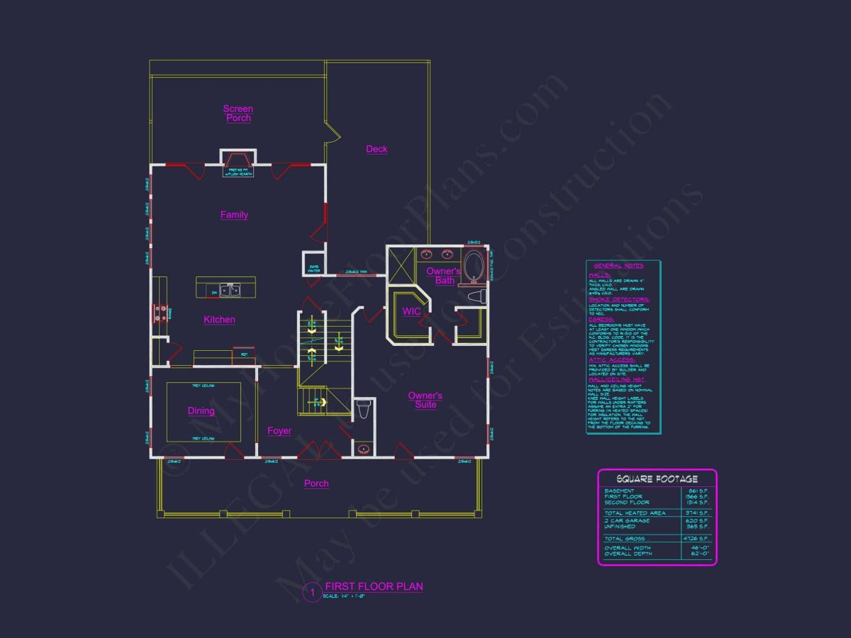 Elegant house Plan with 3 Floors, CAD Designs, and 5 Bedrooms