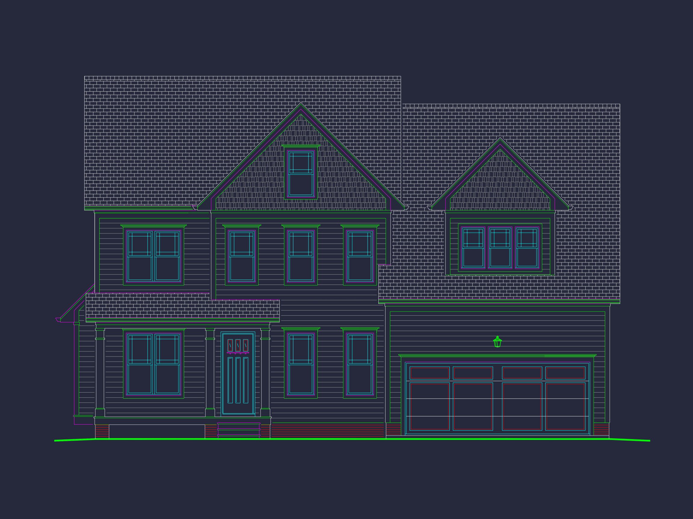 Elegant house Plan with 3174 SF,CAD Blueprint,and Designs