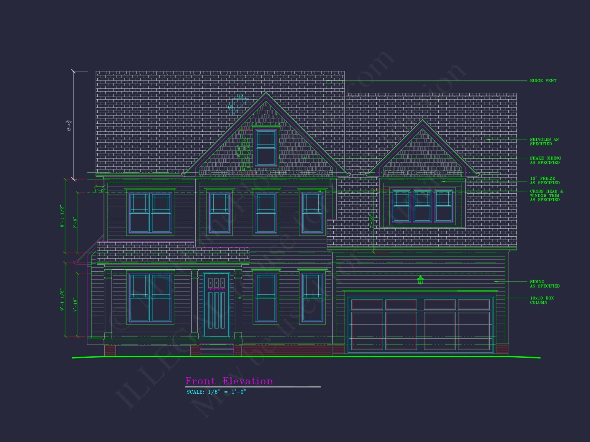 Elegant house Plan with 3174 SF, CAD Blueprint, and Designs