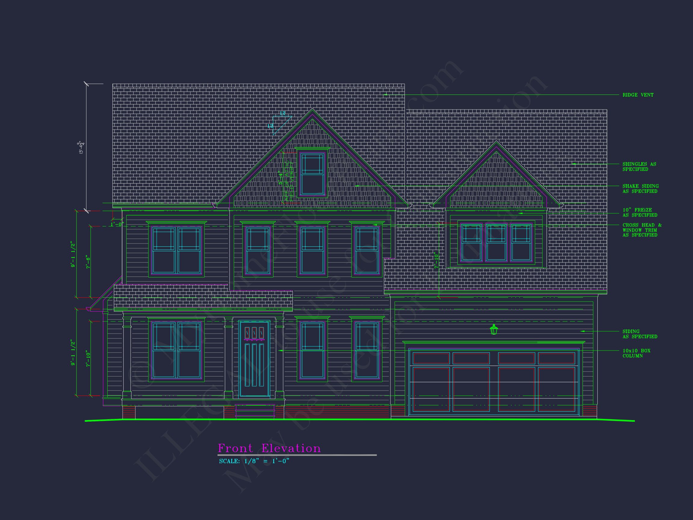 Elegant house Plan with 3174 SF,CAD Blueprint,and Designs