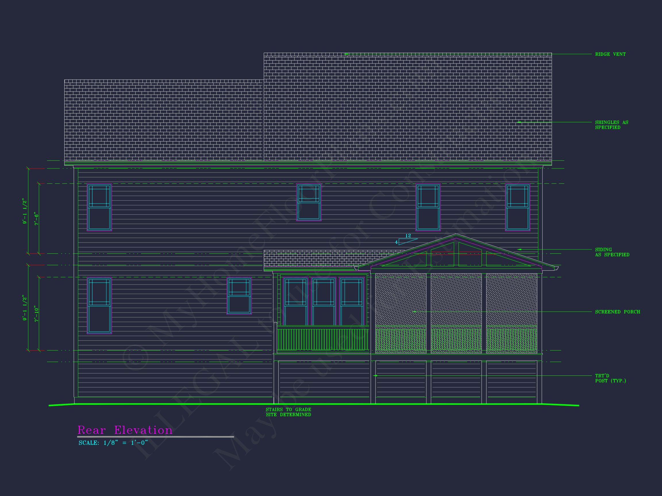 Elegant house Plan with 3174 SF,CAD Blueprint,and Designs