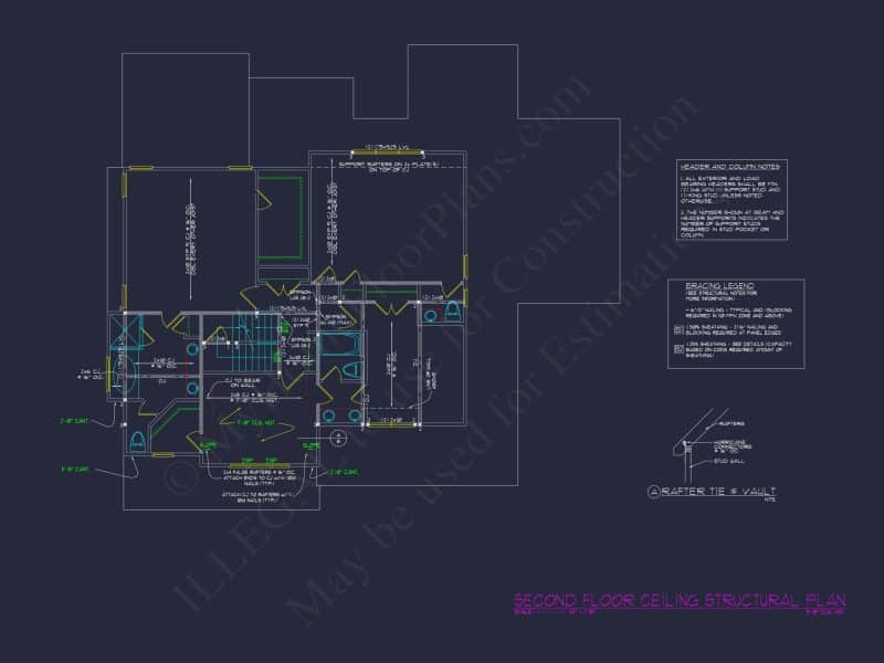 Elegant house Plan with 3D CAD Blueprint and Craft Designs