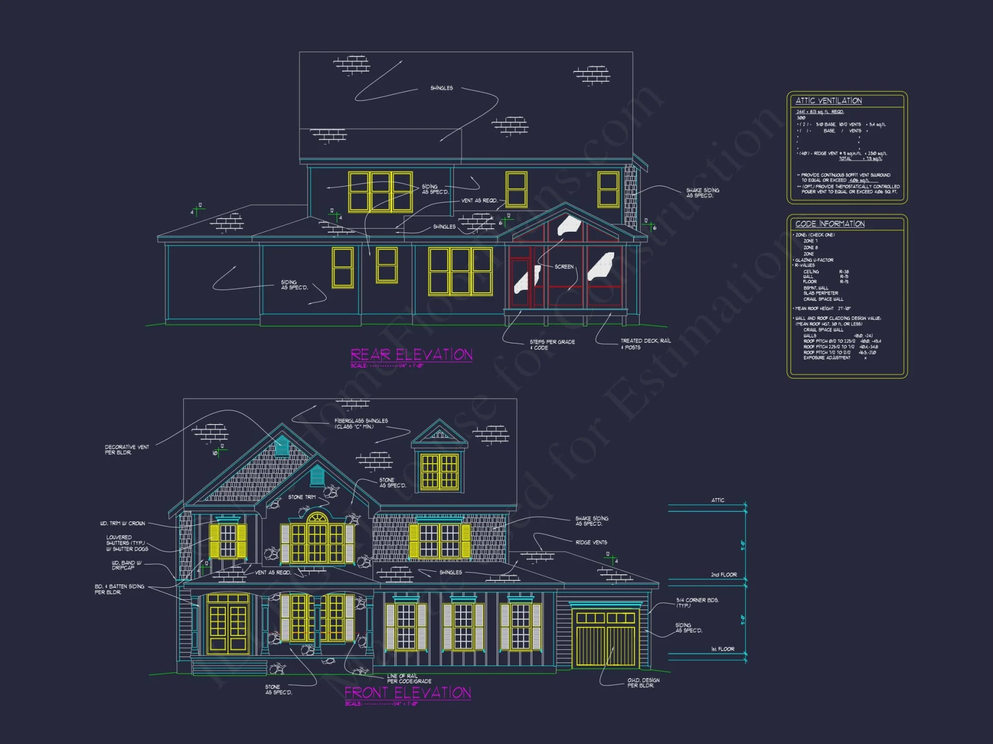 Elegant house Plan with 3D CAD Blueprint and Craft Designs