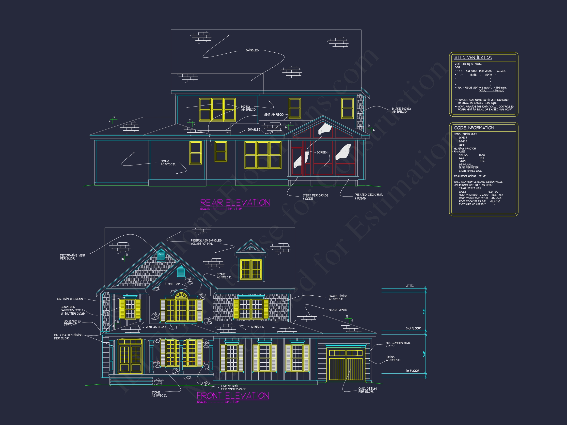 Elegant Home Plan with 3D CAD Blueprint and Craft Designs