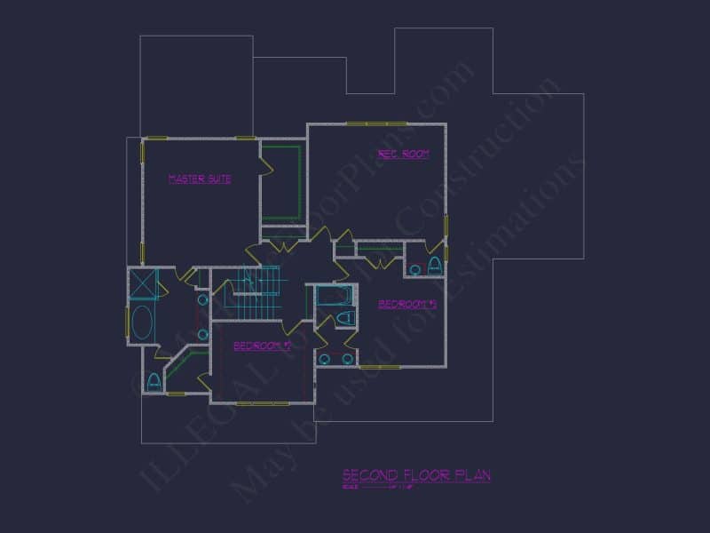 Elegant house Plan with 3D CAD Blueprint and Craft Designs