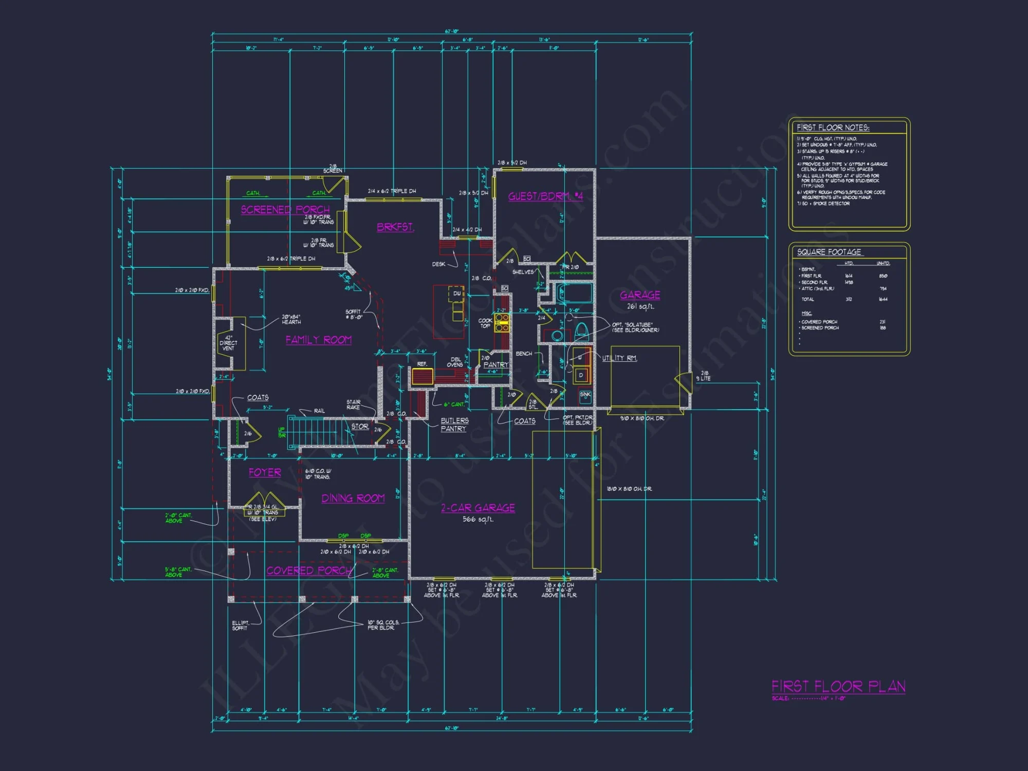 Elegant house Plan with 3D CAD Blueprint and Craft Designs