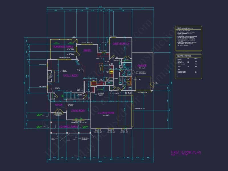 Elegant house Plan with 3D CAD Blueprint and Craft Designs