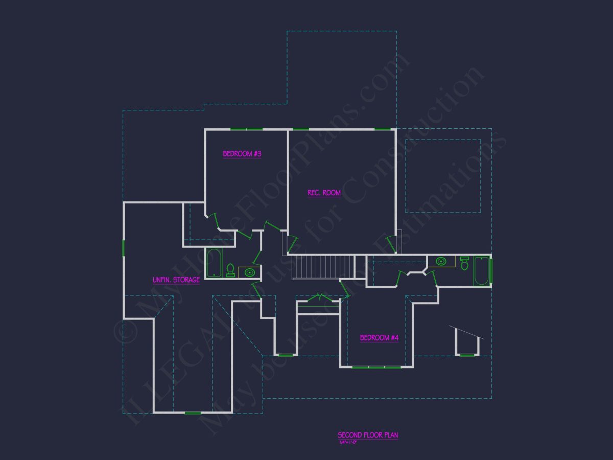 Elegant house Plan with 4 Bedrooms