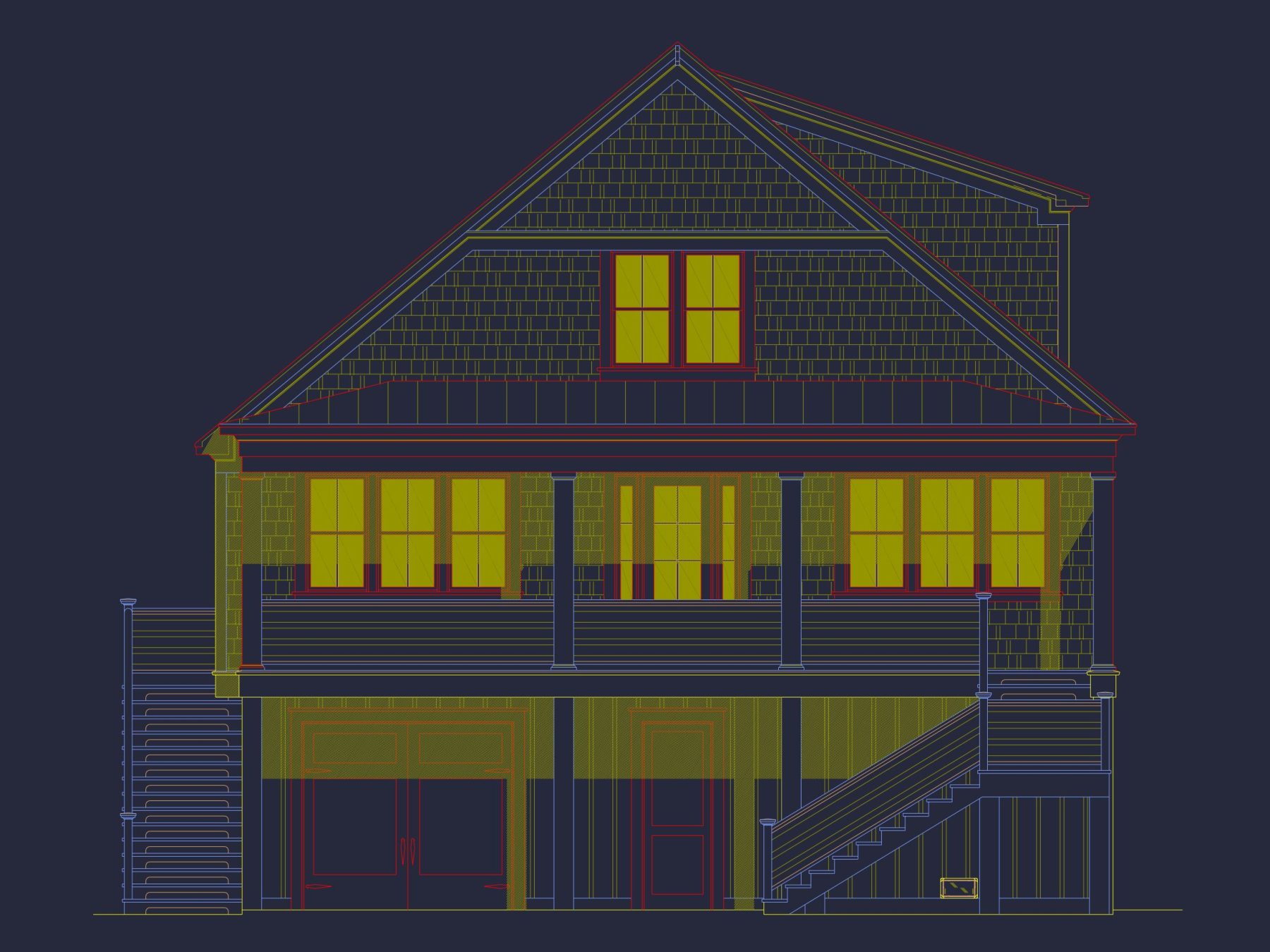 Elegant house Plan with 4 Bedrooms, 2 Floors, and Coastal Designs