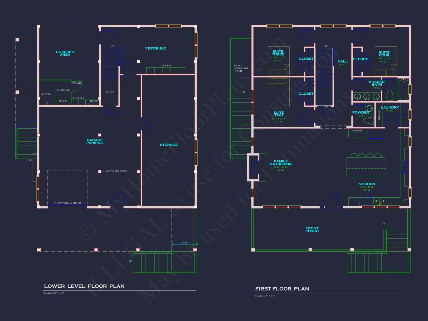 Elegant house Plan with 4 Bedrooms, 2 Floors, and Coastal Designs