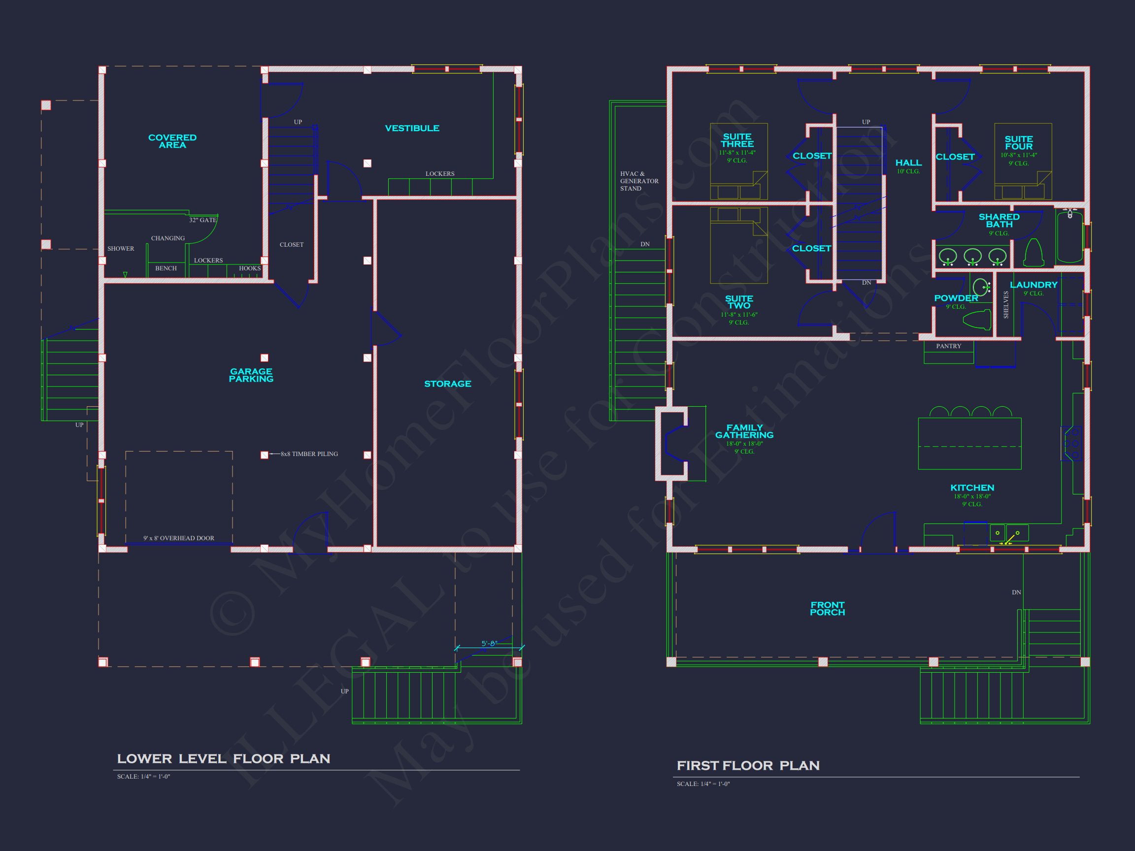 Elegant house Plan with 4 Bedrooms,2 Floors,and Coastal Designs