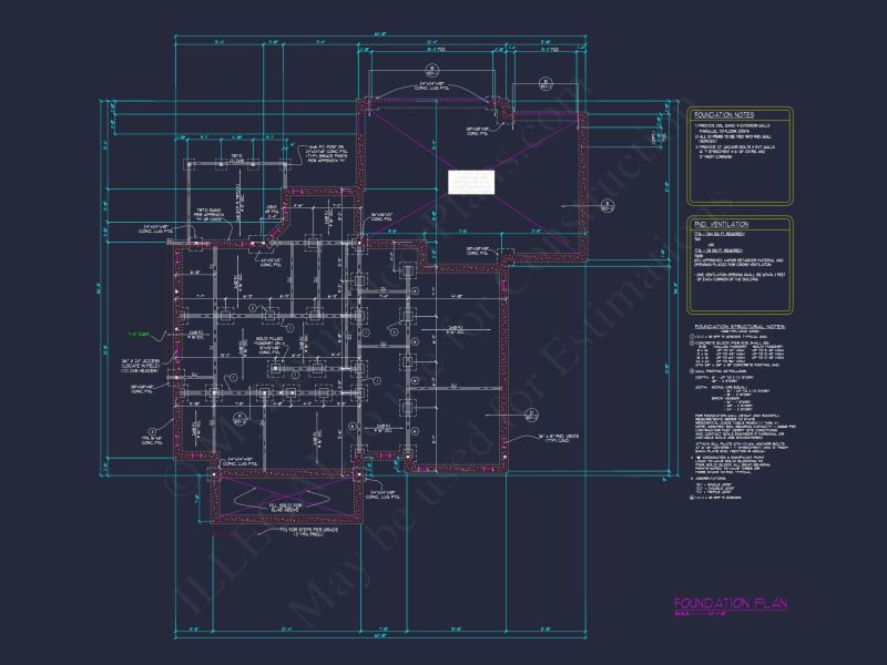 Elegant house Plan with 4 Bedrooms, CAD Design & Spacious Blueprint